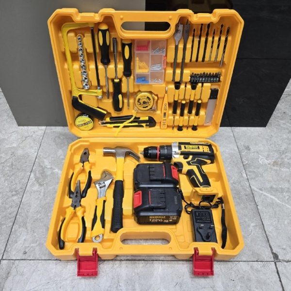 کیت کامل دریل شارژی دیوالت 100پارچه مدل 188v