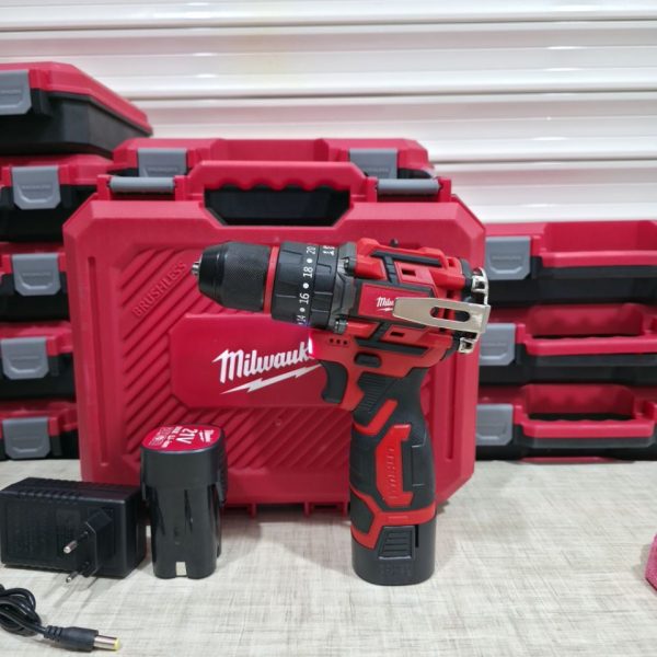 دریل شارژی میلواکی موتور براشلس پشت فلزی 21v