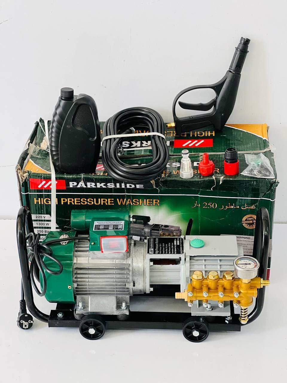 IMG_9443 کارواش تمام صنعتی پارکساید 1300وات 250بار مدل 1300w - Image 1
